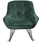 CARRYHOME gugalnik, zelena, naravne barve, črna les, kovina, tekstil | Shoptok.si