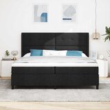 s opruga kutije s jastukom Crna 200 x 200 cm tkanina | shoptok.hr