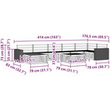  Set vanjskih sofa 8 kom. Prirodna | shoptok.hr