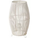 Casa Selección Bijela stolna lampa s bambusovim sjenilom (visina 29 cm) –