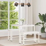  Jedilna miza Bela 80 x 80 x 75 cm Masivno borovo les, (5000268736) | Shoptok.si