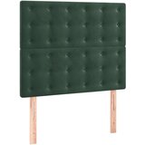 Maison Chic Posteljno vzglavje - Vzglavna omarica 2 kosa temno zeleno 100x5x78/88 cm žamet, (22077544) Cene