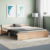 Maison Chic Posteljni okvir - Dvoposteljna postelja - Zakonska postelja trden les 150x200 cm-J15463, (21769494) | Shoptok.si