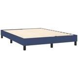 vidaXL Krevet box spring s madracem LED plavi 140x200 cm od tkanine | shoptok.hr