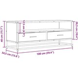 vidaXL TV ormarić boja smeđeg hrasta 100x34,5x40 cm konstruirano | shoptok.hr