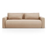 Cosmopolitan Design Svjetlo smeđa baršunasti sklopiva/s prostorom za odlaganje sofa 238 cm Belfast – Cijene