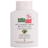 Sebamed sensitive skin face & body wash emulzija za čišćenje lica i tijela za osjetljivu kožu 1000 ml oštećena kutija | shoptok.hr