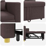 SOFA na razvlačenje Singl Tamno smeđa 90 x 165 x 87 cm tkanina | shoptok.hr