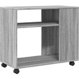 vidaXL Bočni stolić s kotačima boja hrasta sonome 70x35x60 cm drveni | shoptok.hr