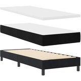  s opruga kutije s uzglavljem Crna 200 x 80 cm Baršun | shoptok.hr