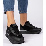 Gemre Julianna women's black platform sneakers with rhinestones | shoptok.hr
