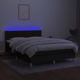  box spring s madracem LED crni 140x200 cm od tkanine | shoptok.hr