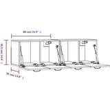  Stenska omarica 2 kosa betonsko siva 80x35x36,5 cm inž. les, (20716609) | Shoptok.si
