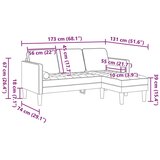 SOFA 2 kosa sofaset z blazinami jeanse modra tkanina, (22094655) | Shoptok.si
