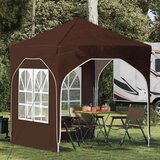 vidaXL Zložljivi šotor za zabave 192 x 192 x 245 cm Rjava, (5000218911) | Shoptok.si