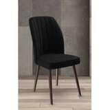 Hanah home set trpezarijskih stolica Platinum 8 kom, crna tkanina Jerry, braon metalne noge | Eponuda.com