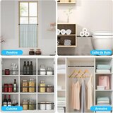 AIZESI 2x Raztegljiva karnisa brez vrtanja 50–69 cm črna | Shoptok.si