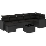  8-dijelni set vrtnih sofa od poliratana s jastucima crni | shoptok.hr