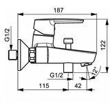 Hansa Armatura za kopalno kad POLO (51442193) | Shoptok.si