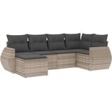 vidaXL 6-dijelni set vrtnih sofa od poliratana s jastucima svjetlosivi | shoptok.hr