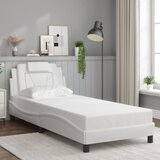  Okvir kreveta Viana s LED-om bez madraca bijeli 80 x 200 cm | shoptok.hr