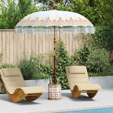 vidaXL balineški parasol krema 210-220 cm pamuk, solidno drvo Cijene