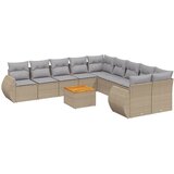  11-dijelni set vrtnih sofa od poliratana s jastucima bež | shoptok.hr