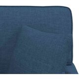  Naslonjač z krilom z blazino Modra 91 x 157 x 91 cm blago, (5000133044) | Shoptok.si