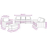  4-dijelni set sofa s jastucima smeđi od tkanine | shoptok.hr