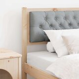 vidaXL Vzglavje Drugo Rjava in svetlo siva 90 cm Trdna borovina | Shoptok.si