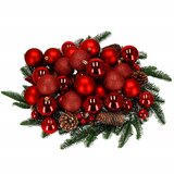  Set Božićnih kuglica 6 cm, crvene - 30 komada | shoptok.hr