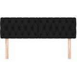  Posteljno vzglavje 2 kosa črno 80x7x78/88 cm blago, (20793427) | Shoptok.si