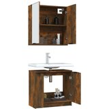  2-dijelni set kupaonskih ormarića boja dimljenog hrasta drveni | shoptok.hr