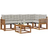  Set vanjskih sofa 6 kom. Prirodna i svijetlo siva | shoptok.hr