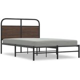 vidaXL Posteljni okvir brez vzmetnice 120x190 cm rjav hrast inž. les | Shoptok.si