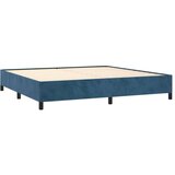  S oprugama i madracem tamnoplavi 200x200 cm baršunasti | shoptok.hr
