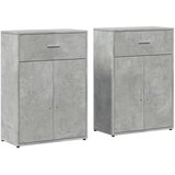 vidaXL Komoda 2 kosa betonsko siva 60x30x84 cm inženirski les | Shoptok.si