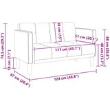  Dvosjed krem boje 111 cm, tkanina | shoptok.hr