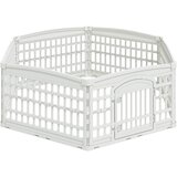  Ograda za Pse s 6 Panoa Bijela 179 x 151 x 58 cm Plastika | Eponuda.com