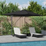 vidaXL Samostoječi Roma Senčnik z LED-ji Črn 352x251x265 cm Aluminij | Shoptok.si