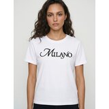 Sinsay Pamučna majica s natpisom Milano | shoptok.hr