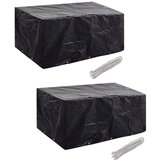 Maison Chic prevleka za zunanjo pohištvo - pokrivalo za vrtno pohištvo 2 kosa z 10 obročki 240x140cm, (21795300) | Shoptok.si