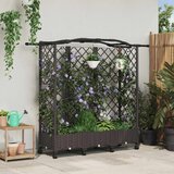  Povišeni krevet s mrežom i krovom Smeđa 163 x 40 x 129 cm PP | shoptok.hr