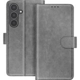 AVIZAR Denarnica za Galaxy S25 FE serije Chesterfield s funkcijo stojala, Siva, (5000188955) | Shoptok.si