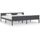  Okvir za krevet od masivne borovine sivi 200 x 200 cm | shoptok.hr