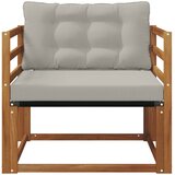  Set vanjskih sofa Čvrsto drvo akacije i Textilene Prirodna | Eponuda.com
