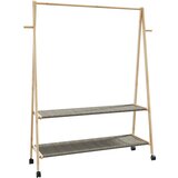  Stalak za odjeću s policama i kotačima 132x45,5x155,5cm bambusa Cijene