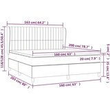  S oprugama i madracem crni 160x200 cm od tkanine | shoptok.hr