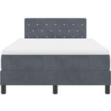 Box Spring Krevet s Madracem Tamno Siva 120x200 cm Baršun | shoptok.hr