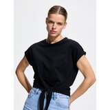 Reserved Majica kratkih rukava na vezanje - crno | shoptok.hr
